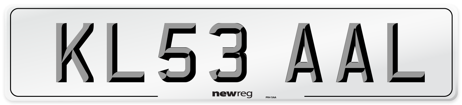 KL53 AAL Number Plate from New Reg